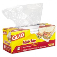 CLO 60771 Clorox Fold Over Top Sandwich Bags 12/180  Per Case