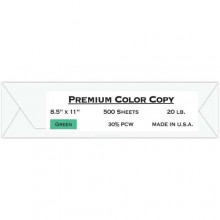 WHD 4761050 8.5 x 11 20LB Copy Paper Green 500 Sheets Per Ream